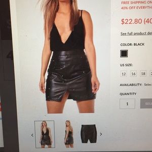 Boohoo Plus Emma studded mini skirt